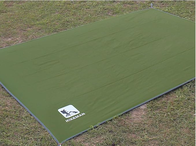 Bringsine Bringsine Waterproof Camping Tent Tarp-95x834 in 1 Multifunctional Tent Mat Footprint for CampingHiking and PicnicUltralight &amp Foldable+Tent Stakes (Green 95 x 83)