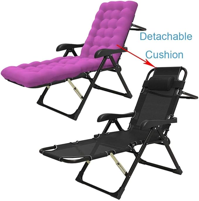 Lounge Household Products Outdoor Zero Gravity Lounge Chair for Relaxing| Garden Sun Lounger Reclining Chair| Folding Patio Lounge Recliners for Camping Beach DeckPurple (Purple)