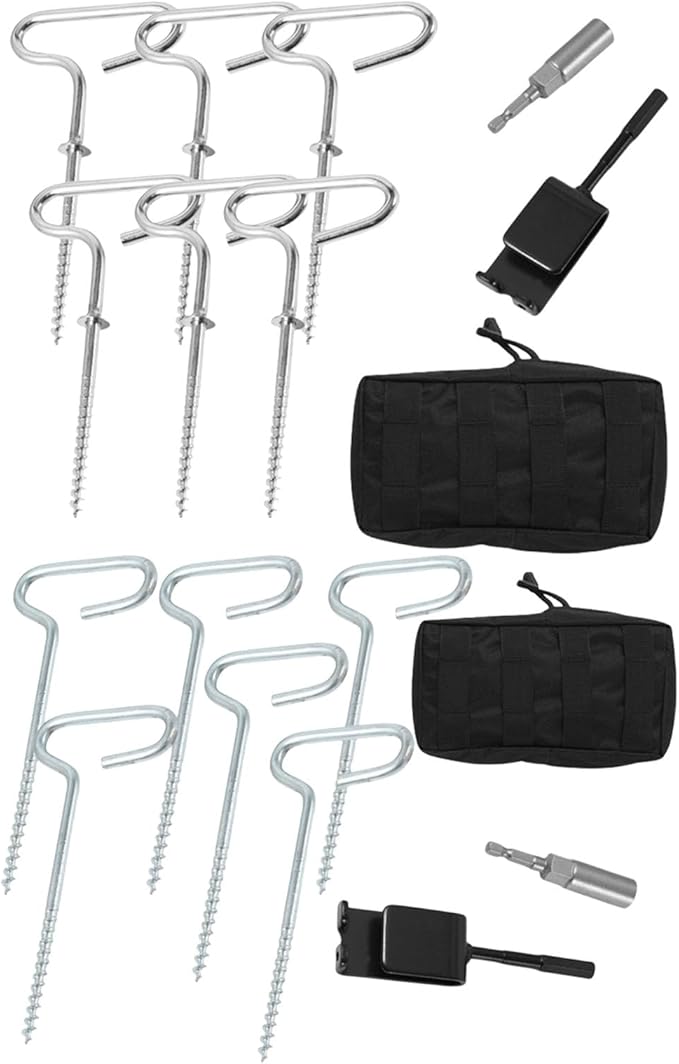 Camping Gear 9pcs Universals Ice Fishing Anchors Tool Multifunctional Beach Tent Pegs for Secure Tent Attachments