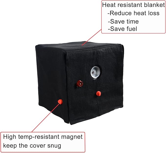 Thermal Insulated Blanket Cover for Coleman Camp Oven Heat Resistant Up to 1800°F with 3 Magnets Include Save Time &amp Fuel