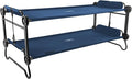 Disc-O-Bed Extra Large Portable Bunk Camping Cots with Carry Bags - Heavy-Duty Indoor or Outdoor Sleeping System Converts to Bench or Separate Beds 500 lb Weight Capacity Per Cot Navy