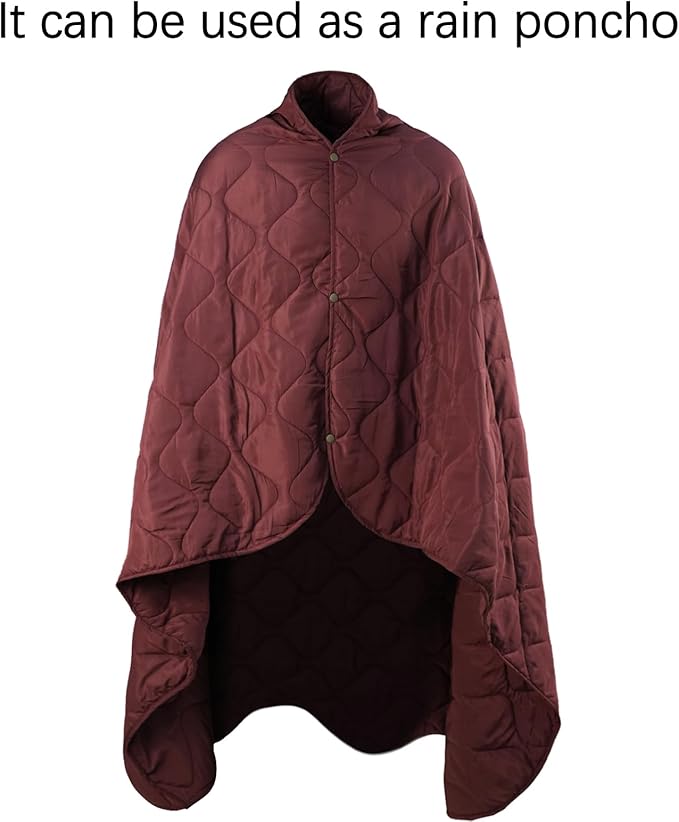 LOOGU Camo Blanket Waterproof Insulation Poncho Liner for Outdoor Camping Hiking Hunting Survival Backpacking Picnicking