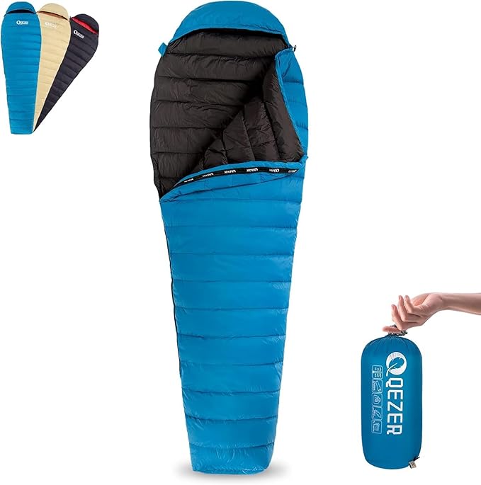 Ultralight Down Sleeping Bag for Adults with 600 Fill Power Compact Sleeping Bag for Backpacking Hiking and Camping