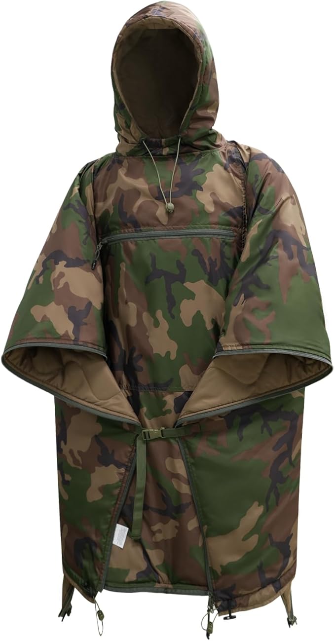 LOOGU Camo Blanket Waterproof Insulation Poncho Liner for Outdoor Camping Hiking Hunting Survival Backpacking Picnicking