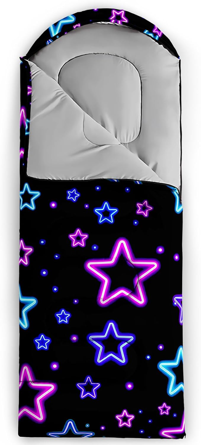 QOOMO Camping Sleeping Bags3 Season Warm &amp Cool WeatherLightweightWaterproof Sleeping Bags for Adults &amp KidsTravelingand OutdoorsCamping Gear Equipment