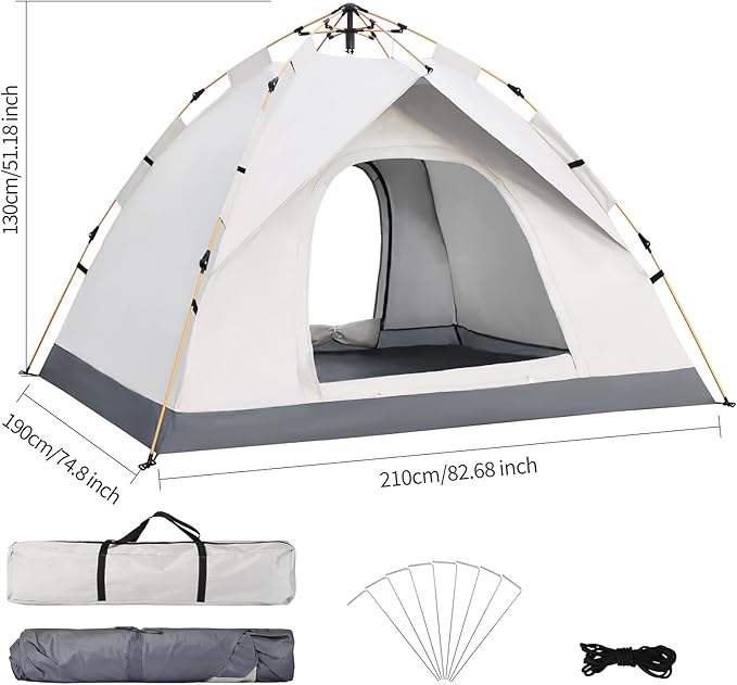 2 Person Windproof Oxford Tent Easy Setup Backpacking Tent for Camping Hiking Traveling
