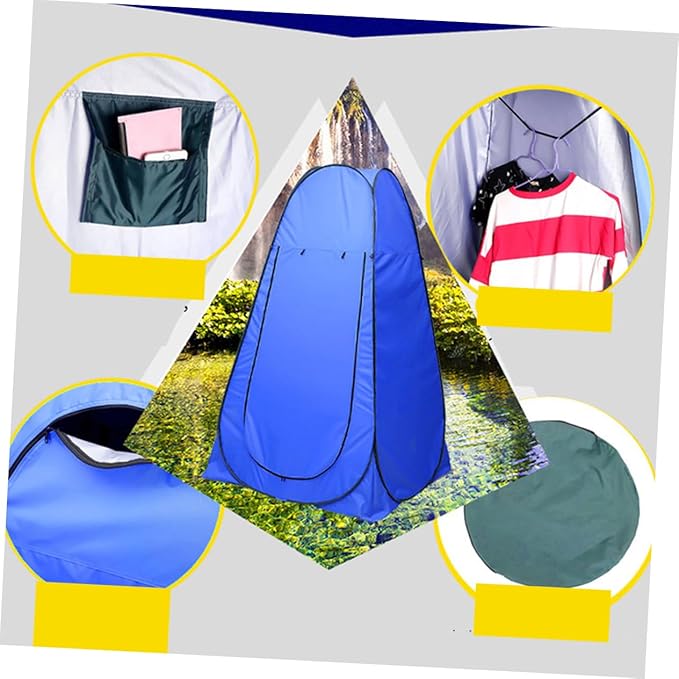 YARNOW 1Pc Portable Outdoor Changing Tent for Fishing Camping Beach Use Automatic Setup Movable Privacy Room Design Blue Multi Purpose Tent for Easy Storage