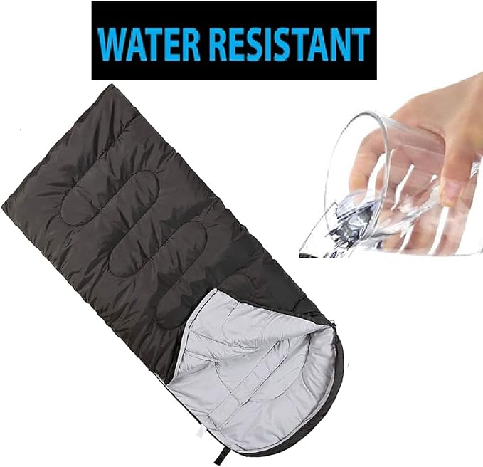 Standard Sleeping Bags with Hoods for Adults 4 Seasons Warm or Cold Lightweight Indoor Outdoor Sleeping Bags for Backpacking Camping