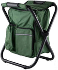 Folding Camping Chair Stool Backpack with Cooler Insulated Picnic Bag Backpack Cooler Chair Foldable Camping Fishing Stool for Travel Beach Hiking Picnic ﻿ (OD Green)