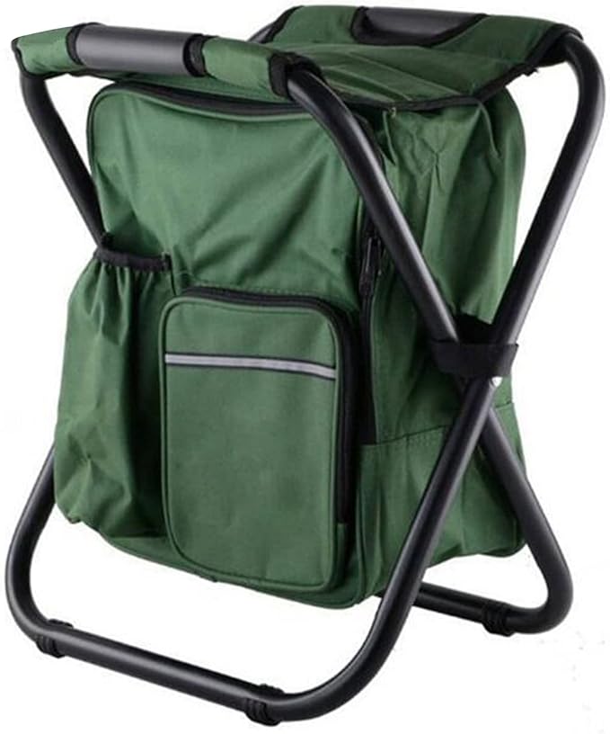 Drfeify Fishing Backpack Cooler ChairLightweight Large Capacity Stool Backpack Cooler Chair for Travel Beach Hiking Picnic