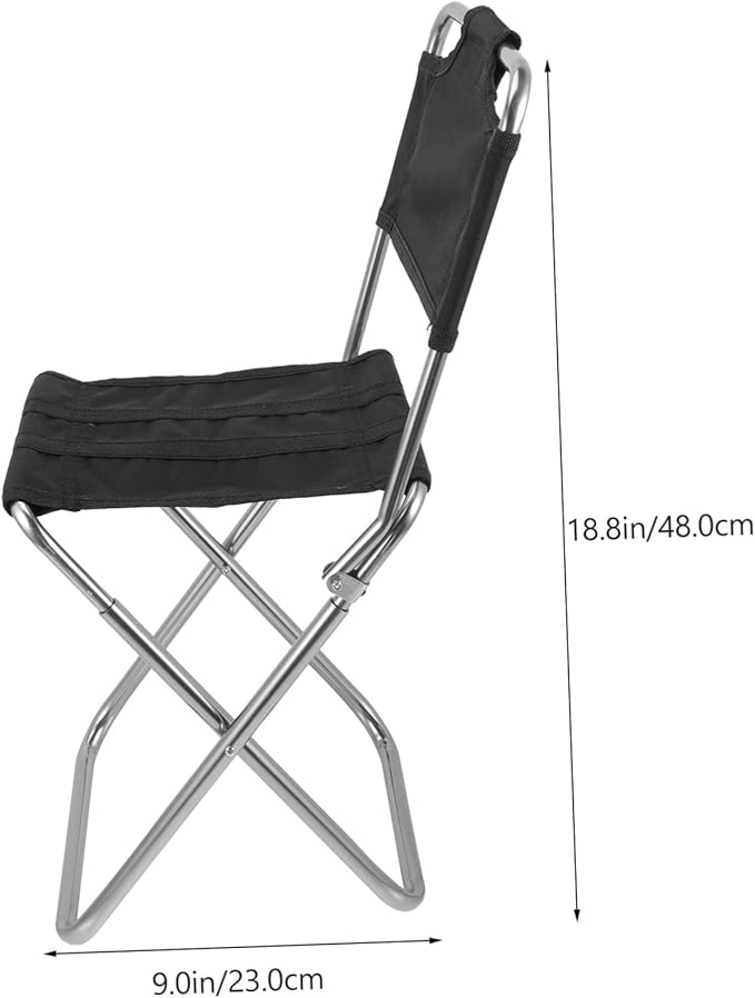 Strong Durable Camping Chair Rod Holder Portable Folding Stool for Beach BBQ