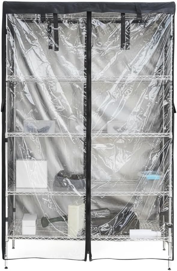 Waterproof 420D Oxford Fabric Cover for Outdoor Storage Enclosures Resists Wear and Protects Against Environmental Factors (36x14x71inch)