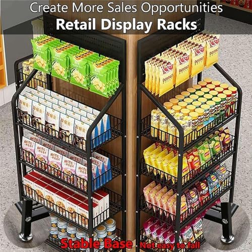 Store Display Rack Wall Mounted Storage Rack Supermarket Convenience StoreSupermarket Display Rack for Vegetables Snacks &amp Beverages - Versatile Utility Shelf with Removable Hooks Stylish