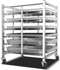 Quick Rack for Baking PansHeavy Duty Stainless Steel Bakery Bun Pan Rack Commercial Cooling Trolley for Pizza &amp Bread Dough Trays Durable Metal Drying Rack Ideal for Professional Baking