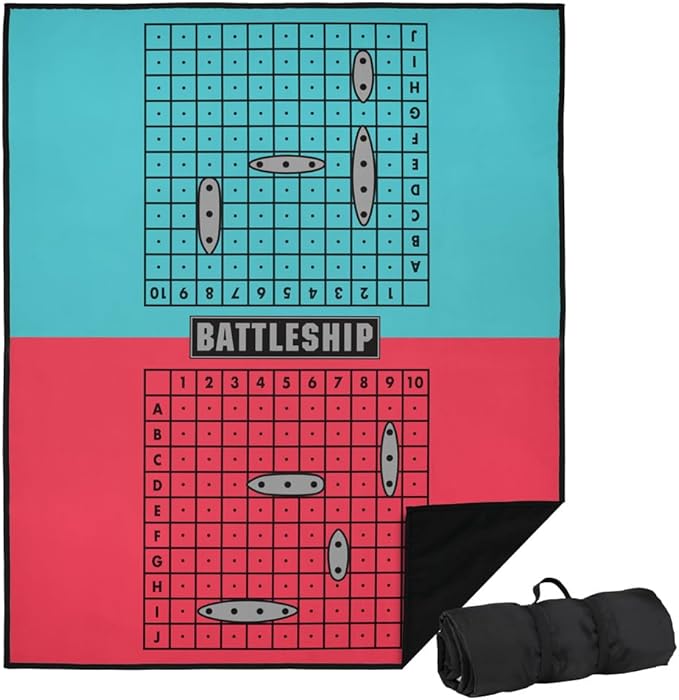 LOGOVISION Battleship Picnic Outdoor Blanket 50x60 Board Foldable Blanket for Picnic Beach Camping Park Tailgate