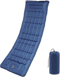Camping Sleeping Pad with Pillow: Extra Thick 4.7 Inch Ultra-Light Self Inflating Airpad Most Comfortable Inflatable Sleep Mattress with Foot Pump for Backpacking Camp Hiking Tent (Navy Blue)