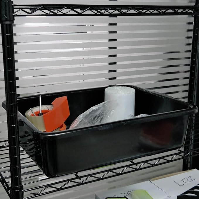 4-Pack Large Plastic Commercial Bus Tubs 22 L Rectangle Utility Bus Box