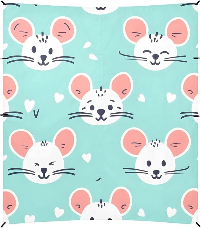Mouse Faces Camping Sun Shelter Beach Tent Portable Beach Sun Shade Outdoor Canopy for Camping Trips Fishing Picnic