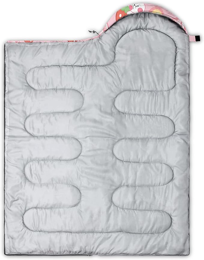 QOOMO Camping Sleeping Bags3 Season Warm &amp Cool WeatherLightweightWaterproof Sleeping Bags for Adults &amp KidsTravelingand OutdoorsCamping Gear Equipment