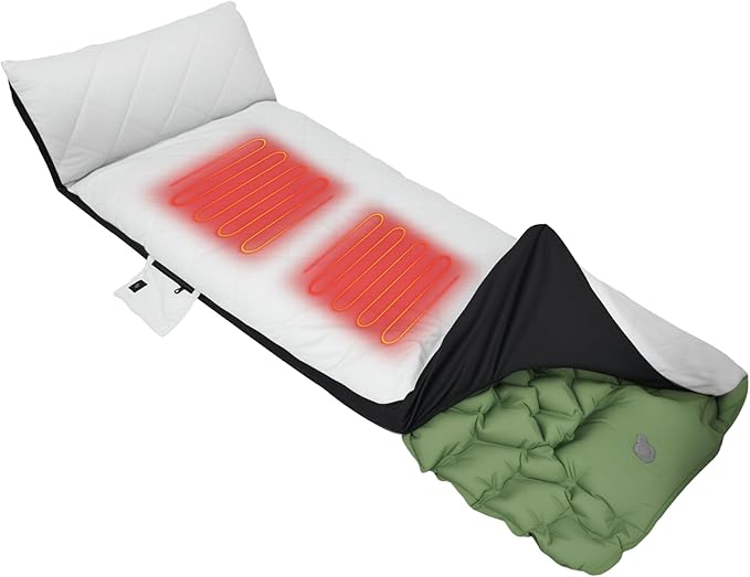 Inflatable Sleeping Pad Heating CoverHeated Covers for Memory Foam Camping Mattress PadOutdoor Sleeping Pad 78 * 28 * 5in (Only Heated Cover)