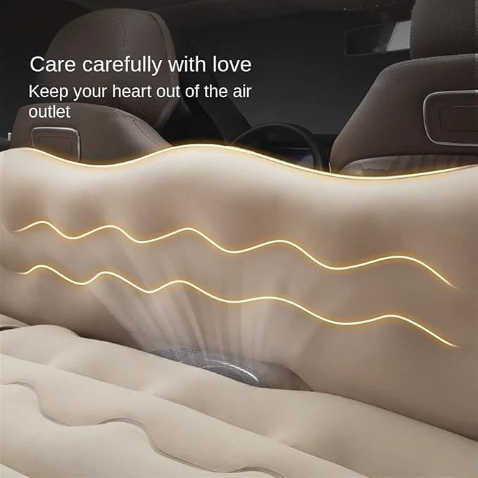 Car Inflatable Mattress Car Camping Travel Mattress Car Trunk Inflatable Mattress Suitable for Self-Driving Travel Camping Bed (Red)