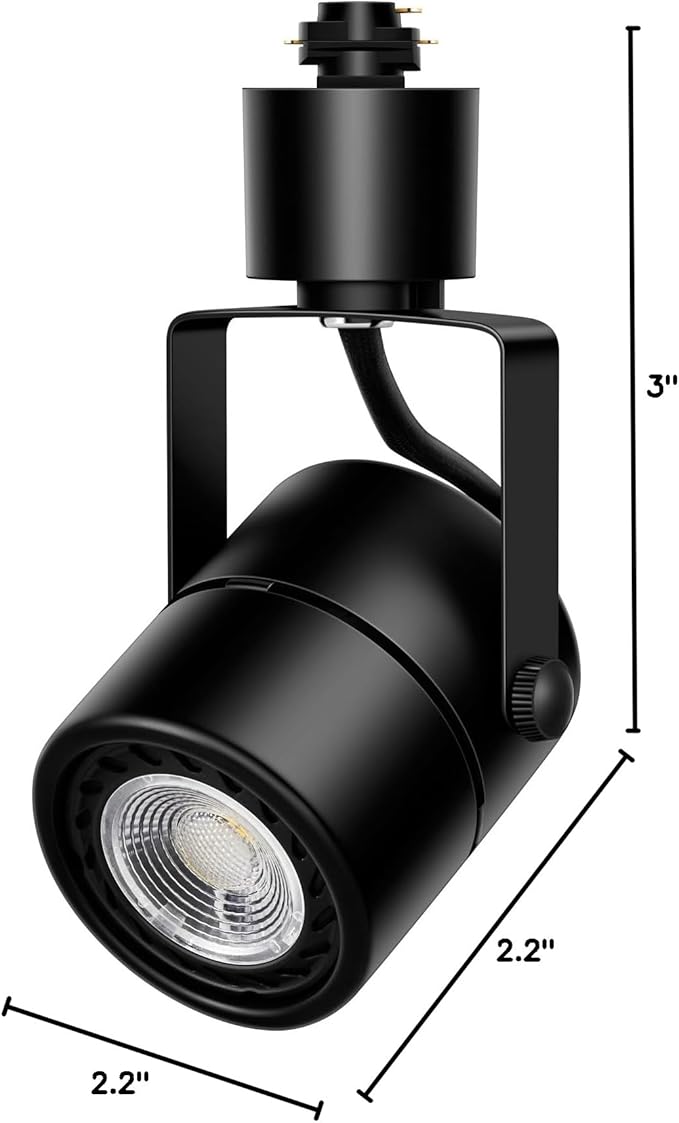 Track Lighting Heads 10W 4000K Cool White Dimmable Bright LED Track Lights Fixtures for Accent Retail Kitchen Artwork120V Linear Track Light H Type-CRI90+ 24° 1000lm - 20 Pack (Black)