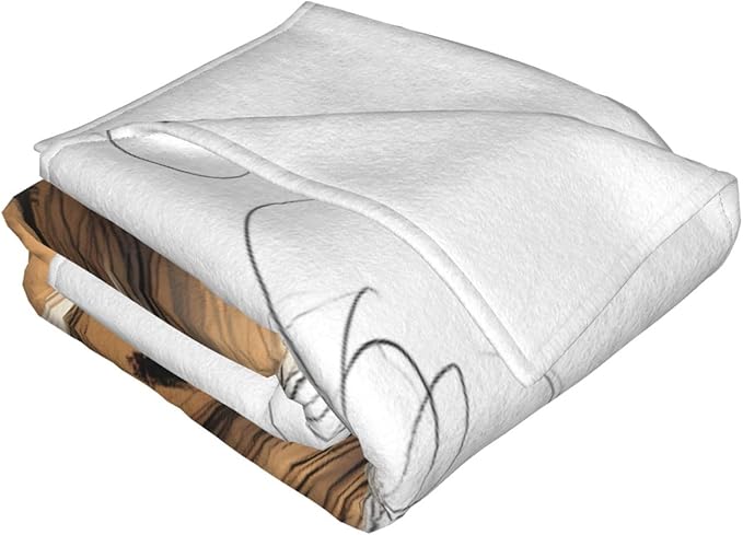 Scribbled Puppy 60x50 Printed Soft Fleece Blanket for Sofa Bed and Camping - Cozy Blanket for Travel Picnics Nighttime Use