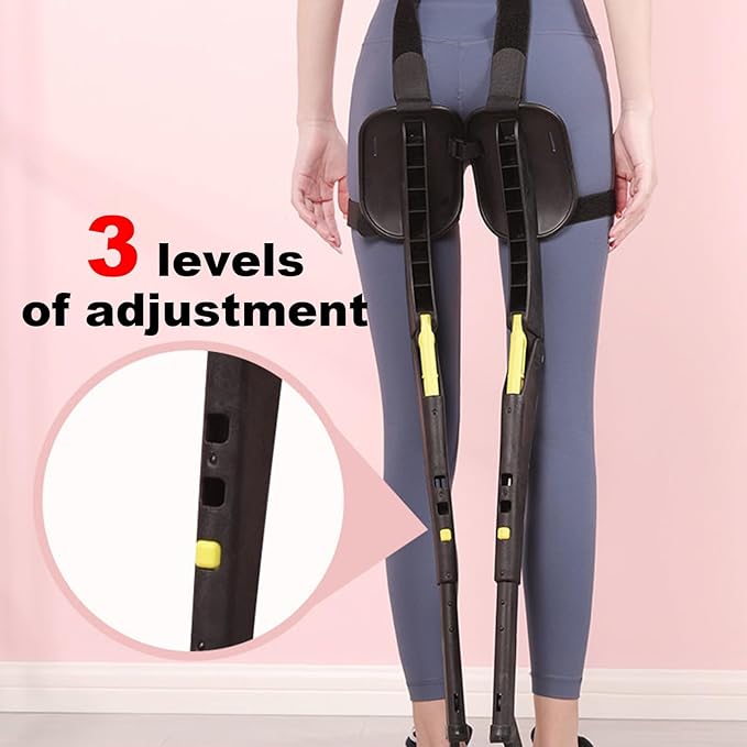 Wearable Chair Exoskeleton Seat with Carry Pouch Lightweight Portable Invisible Chair with 5 Adjustable Heights 300lbs Capacity for Camping Fishing Waiting(Red)