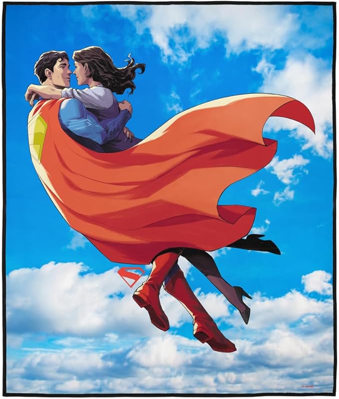 LOGOVISION Superman (2025) Superman Lois Embrace Clouds Outdoor Blanket for Picnic Beach Camping Park Tailgate 50x60