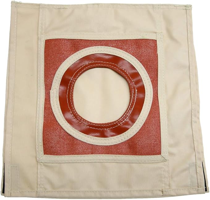 UNISTRENGH Fire-Resistant Stove Jack Hole Accessory with Flap Covered for 4 Seasons Cotton Canvas Camping Bell Tent