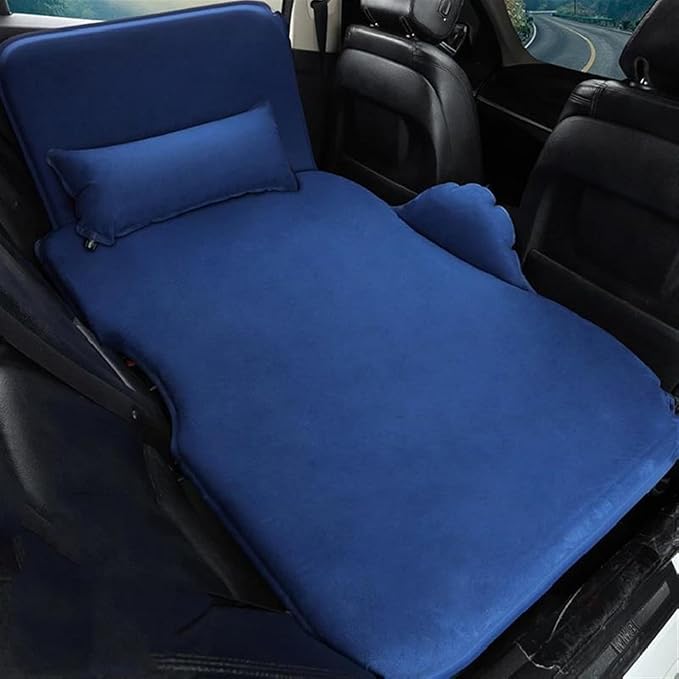 Car Inflatable Mattress Camping Inflatable Mattress Car Inflatable Backrest Portable Inflatable Mattress Outdoor Travel Inflatable Mattress (Blue)