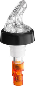 TrueCraftware- 1/2 oz Measured Liquor Pourer with Orange Tail &amp Black Collar Acrylonitrile- Cocktail Shot Dispenser Liquor Bottle Pourers Alcohol Liquor Pourers Bar Bartender Accessories