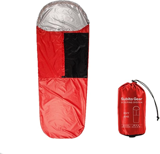 Bivy Sack Waterproof Sleeping Bags Ventilate Bivy Bag Lightweight Outdoor Survival Gear - for Adventure Camping &amp Emergency