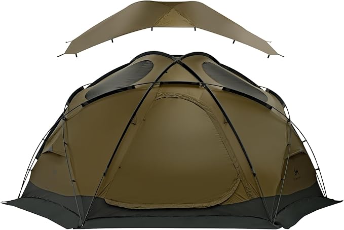 TOMOUNT Dome Hot Tent with Stove Jack 4 Person Backpacking Tent for 4 Season Waterproof Glamping Hiking