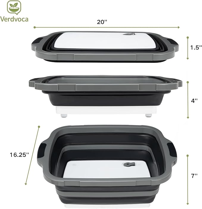 16L Black Collapsible BBQ Prep Tub with Locking Lids &amp 21 Inch Pro Tyvek Black BBQ Blanket for Resting Meat