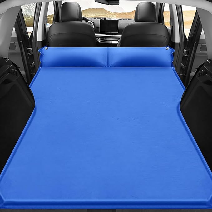 Car Inflatable Mattress for Jeep Renegade 2015 2016 2017 2018 2019 2020 2021 Portable Air Sleeping Bed with Pillow Camping Travel Cot Inflatable Trunk Sleeping PadBlue