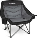 KingCamp Oversized XL Camping Chair Heavy Duty 500lbs Folding Couch for Adults Padded Large Comfortable Sofa Seat with Cooler Bag Cup Holder for Outdoor Sports Fishing Patio Lawn