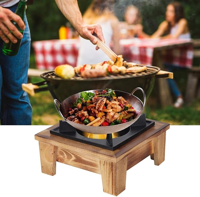 Jerliflyer Alcohol Wood StoveJapanese Portable Stove Belly Stove for Outdoor Picnic for Soup Pot Roasting Pan Kettle