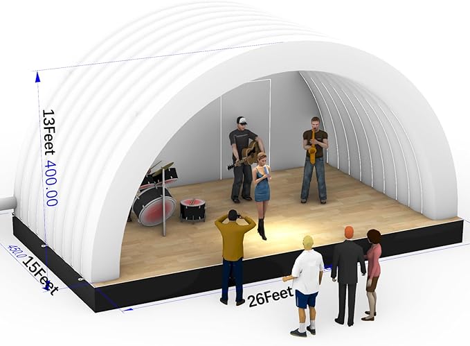 Inflatable Event Stage Tent includes a 950W BlowerInflatable Stage Elevate Your Occasions with Style and ConvenienceInflatable Stage Cover