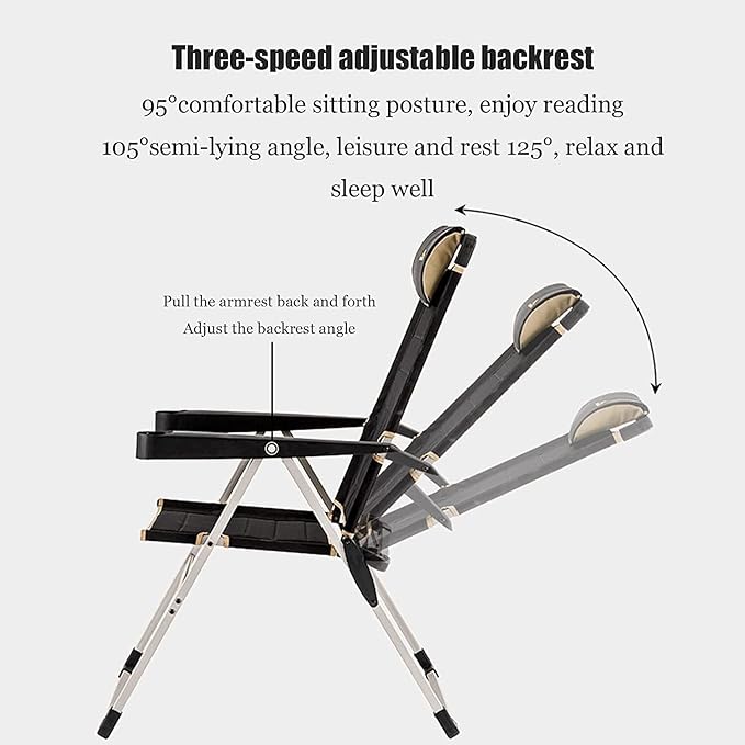 Camping Chair Camp Chair High Back Camping Chair Folding Chair Portable Oversized Armchairs Fishing Camping Beach Deck Chair Folding Chairs Outdoor Fishing Chair