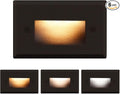 120V Dimmable 3CCT Step LightsStair OutdoorZinc Alloy/Aluminum Cover 2.5W 150LM IP65 Waterproof LED Stair Lights 2700K/3500K/5000K CRI90 Beam Angle 30° Brown 6/Pack (Brown)