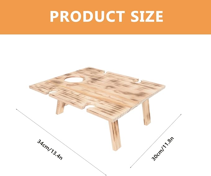 HANABASS Portable Picnic Table Outdoor Folding Table Wooden Construction Folding Dinner for Camping Beach and Picnic
