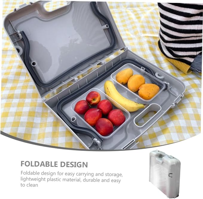 BESPORTBLE Folding Camping Table for Outdoor BBQ Lightweight Portable Picnic Table for Beach Hiking and Backyard Gatherings Easy to Carry and up