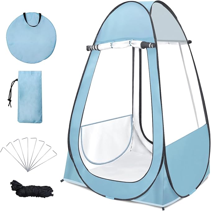 Pop Up Tent Clear Outdoor Tents Sports Fishing Rainproof and Windproof Beach Camping Lightweight and Sturdy Easy Set Up UPF 50+ Portable Folding 39 x 64