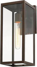 Bestshared Outdoor Wall Sconce LightsExterior Wall Lighting Fixtures with Clear Glass Anti-Rust Modern Black Outside Lantern Lamp for House Front Porch Doorway Patio (Oil Rubbed Bronze 15-1 Pack)