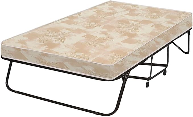 Greaton 14” Folding Bed with 3-Inch Luxurious Memory Foam Mattress Strong and Sturdy Metal Frame Portable Guest Bed for Easy Storage 31-Inch White