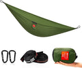 HIKEMAN Hammock for Camping Ultralight Hammocks Gear for Outdoors Backpacking Survival or Travel - Portable Lightweight Nylon - Up to 440lbs(Army Green)
