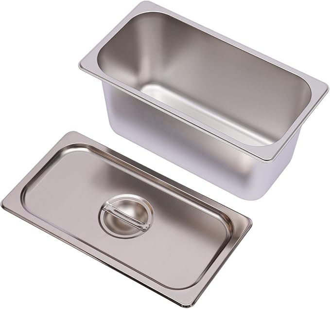 Countertop Food Warmer 850W 6-Pan Electric Steam Table 15cm/5.9inch Deep 7L Large Capacity Stainless Steel Buffet Steam Warmer for Catering and Restaurants 110V(7L / 6-Pan)
