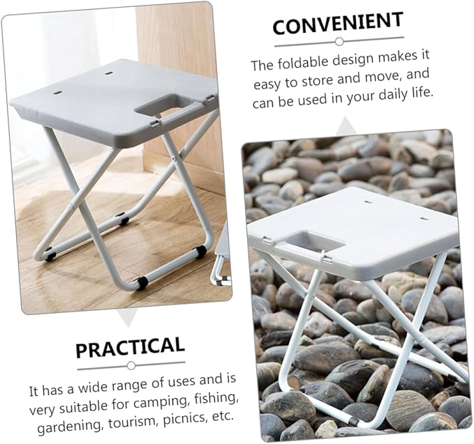 1pc Foldable Portable Stool Lightweight - Chair for Camping Fishing Outdoor Use Material Compact Design for Easy Carrying