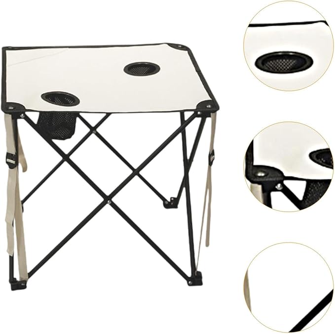 Yiju Compact Camping Table with Cup Holders for Outdoor Use